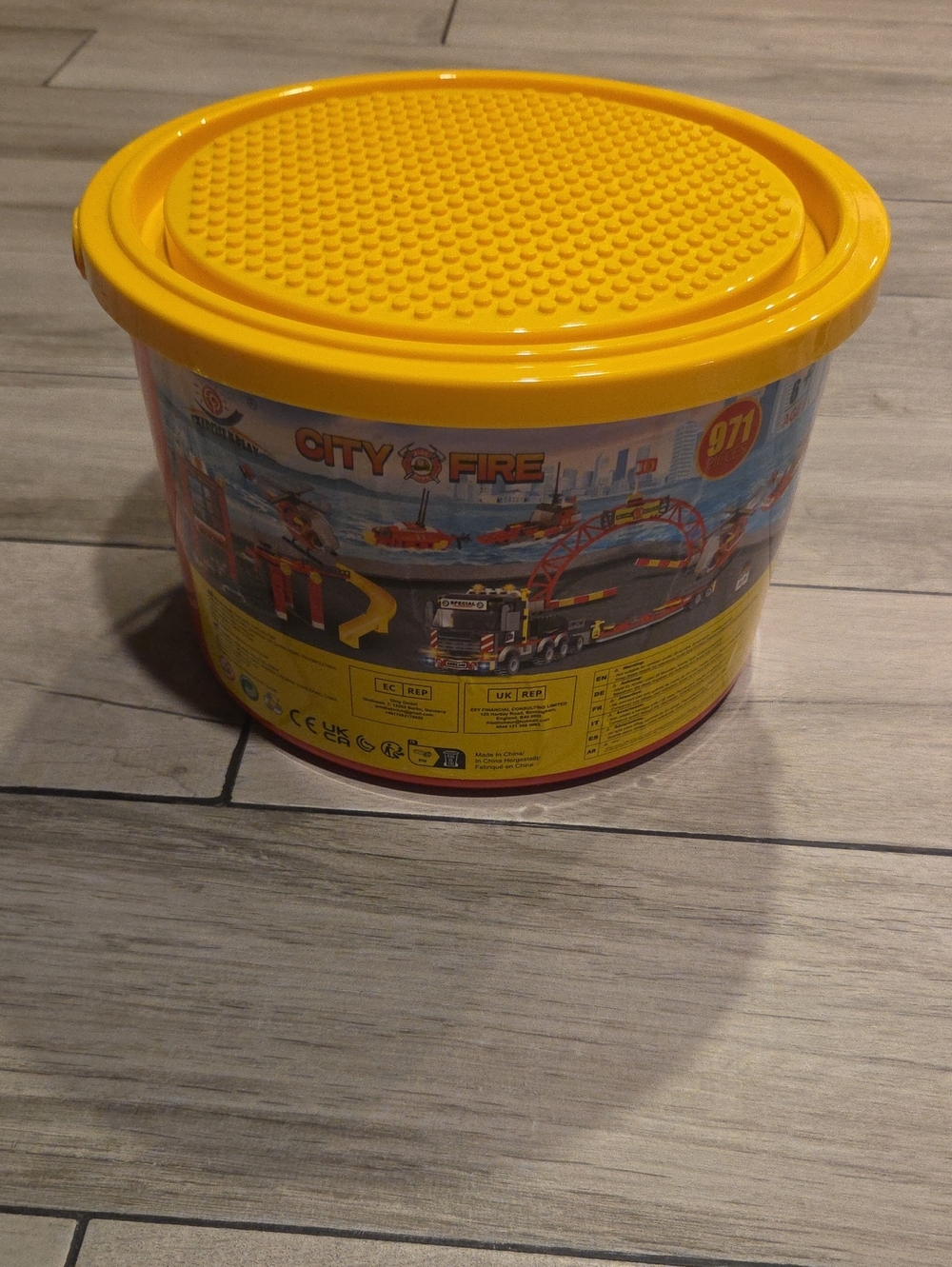 Fire Building Block Bucket